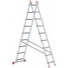 Hliníkový dvojdielny výsuvný rebrík VENBOS HOBBY, 2x9 priečok, 3,94 m