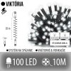 Viktória spojovateľná led svetelná reťaz vonkajšia flash - 100led - 10m studená biela/ flash prebliknutie studená biela