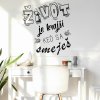 INSPIO Nálepka na stenu - Usmej sa... 60x50 citáty vlastná farba z výberu