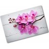 Doska na krájanie zo skla Orchidea na strome 80x52 cm