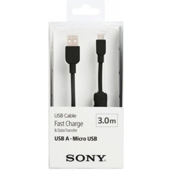 Sony CP-AB300B USB Type A / Type B, 2,4A, 300cm, černý