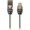Canyon UC-5, 1m kábel USB-C / USB 2.0, 5V/2A, priemer 3,5mm, metalicky opletený, tmavo-šedý CNS-USBC5DG