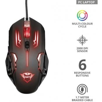 Trust GXT 108 Rava Illuminated Gaming Mouse 22090