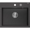 Mexen Oscar, 1-komorový granitový drez 580x490x205 mm, čierna škvrnitá, 6519581000-76