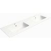 GSI Pura umývadlo 142x46 cm obdĺžnik vstavané umývadlo-dvojité biela 8889109