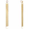 JwL Luxury Pearls Dlhé pozlátené náušnice 2v1 s pravými perlami JL0654