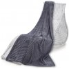 Wooline Hebká baránková deka tmavo šedá rebrovaná 150x200