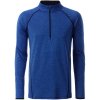 James & Nicholson funkčné tričko s dlhým rukávom modrý melír tmavomodré