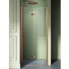 New Trendy New Soleo Copper Brushed sprchové dvere 80 cm skladané medená brúsená/priehľadné sklo D-0501A