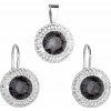 PAVONA Sada šperkov s krištáľmi Swarovski náušnice a prívesok čierne okrúhle 39107.3