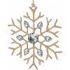 EUROFIRANY VIANOČNÁ DEKORÁCIA SNOWFLAKE SADA 6 KS 13X1X15 CM HNEDÁ