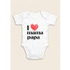 Milinko Unikátne detské body na krátky rukáv- Ľúbim maminku a ocinka veľkosť: 86 (12-18m)