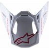 ALPINESTARS šilt pre prilby SUPERTECH S-M8 RADIUM 2, ALPINESTARS (červená/bílá lesklá)