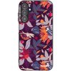 Picasee silikonový černý obal pro Samsung Galaxy A15 A156B 5G - Purple Leaf