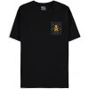 Skull & Bones Pirate Captain Men's Short Sleeved T-Shirt with Chest Pocket black