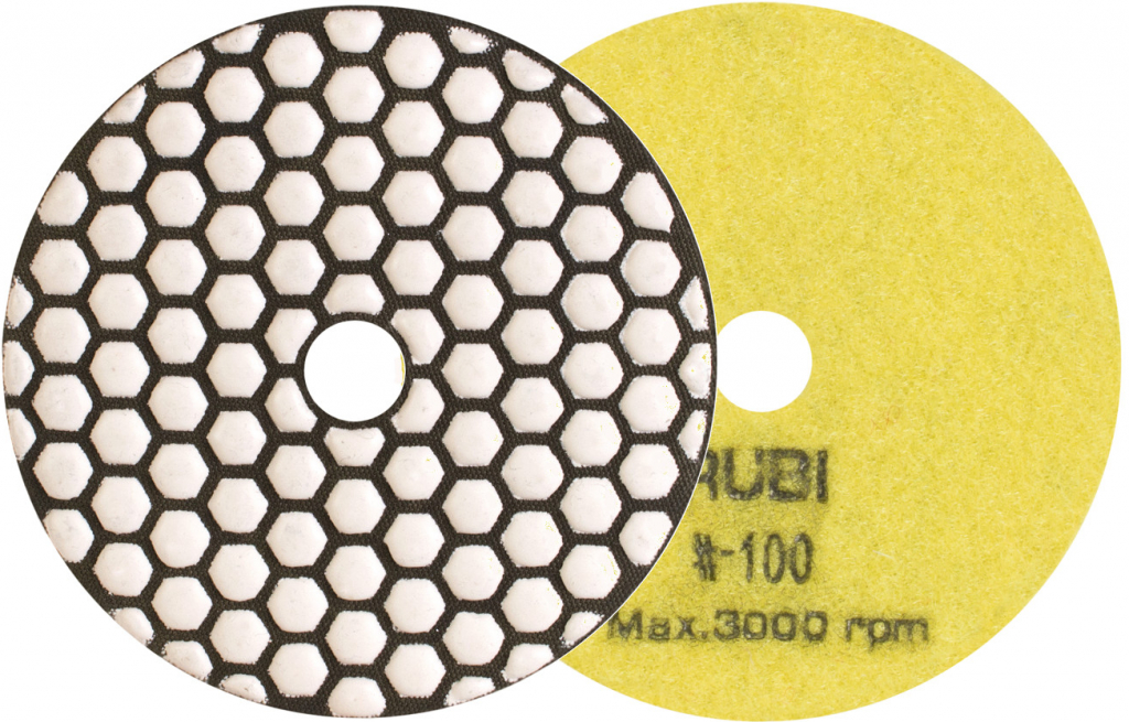 RUBI Leštiaci diamantový kotúč RUBI 100 mm - zrnitosť 100 na sucho