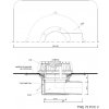 Strešný vpust bočný s ohrevom TWE PVC V Typ: 75 PVC V - DN 70