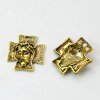 Prívesok krížik 24x22mm 1ks, Ježiš, antická zlatá (7mm hrubý, 2mm otvor)