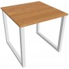 Pracovný stôl UNI O, 80x75,5x80 cm, jelša/biela
