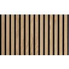 HTI Akustický dekorativní lamelový panel Dub Formát (mm): 2790x600x20 (1,67m2), Podklad: bílá
