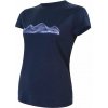 Dámske tričko kr.rukáv SENSOR MERINO ACTIVE MOUNTAINS deep blue S