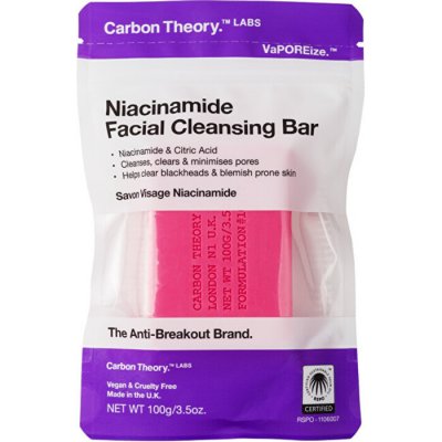 Carbon Theory Niacinamide Facial Cleansing Bar - Čistiace pleťové mydlo 100 g