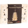 RoboTime 3D drevená skladačka Päťposchodová pagoda