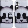 Peňaženkové kožené puzdro Coloured Drawing na Samsung Galaxy S25 Plus 5G - Panda