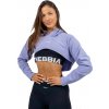 Nebbia Crop mikina s dlouhým rukávem a kapucí GYM TIME 259 fialová - XS