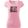 Volleyball nápis - Dámske tričko Pure - XL ( Ružová )