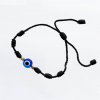 Čakrový náramok modré oko - čierny