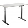 AlzaErgo Table ET2 čierny + doska TTE-12 120 × 80 cm biely dub