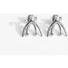 Biird Clitoris Earrings, strieborné náušnice s klitorisom