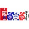 A.N.D. Beauty Wax Strips voskové depilačné pásiky na obočie 8 ks + čistiace utierky 4 ks + obrúsky na upokojenie pleti 4 ks