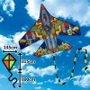 Set: Šarkan Lietadlo farebné + navijak 16cm/100m