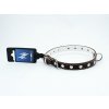 PROFIZOO Obojok STELLA, podšitý filcom, zdobený nitmi (16mm x 40cm) hnedá
