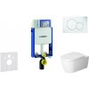 Geberit Kombifix - Modul na závesné WC s tlačidlom Sigma01, alpská biela + Duravit ME by Starck - WC a doska, Rimless, SoftClose 110.302.00.5 NM1