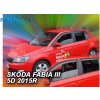 Deflektory - Protiprievanové plexi Škoda Fabia III HTB, Combi 5D od 2014 (+zadné rovné)