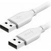 Dátový kábel AlzaPower Core USB-A (M) to USB-A (M) 2.0, 3m biely (APW-CBAMAM230W)