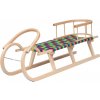 WOODEN TOYS drevené sánky mega durable s operadlom a rukoväťou 120cm