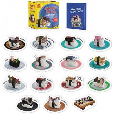 RP Minis Sushi Cats Magnet Set They're Magical! Miniature Editions