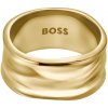 Hugo Boss Výrazný pozlátený prsteň pre ženy Ripple 1580775