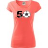Futbal okrúhle narodeniny 50 - Dámske tričko Pure - XS ( Korálová )