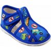 DETSKÉ PAPUČE AUTÁ MODRÉ 25
