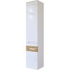 CMD Skrinka do kúpeľne GALAXY WHITE 800 biela/biely vysoký lesk MDF/laminát 35 cm x 170 cm x 33 cm