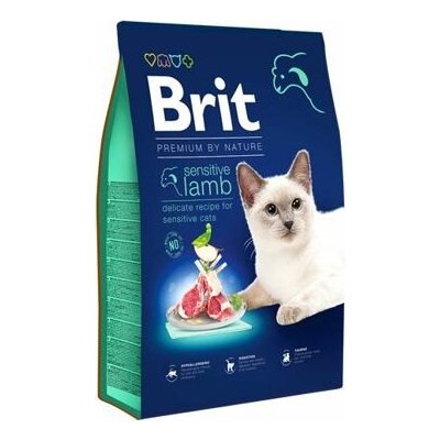 BRIT Premium by Nature Cat - Sensitive Lamb - Krmivo s jahňacím mäsom pre dospelé mačky 8kg