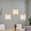 TK Lighting Boho lineárne závesné svetlo trojsvetelné biele/ratan - 6531