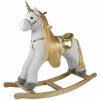 Teddies Kôň hojdací jednorožec bielo-zlatý 8592190511180