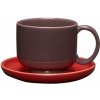 Hübsch Šálka s podšálkou Amare Burgundy/Red 200 ml
