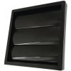 Vetracia mriežka čierna 140x140/d100 mm s gravitačnou žalúziou 14-5058